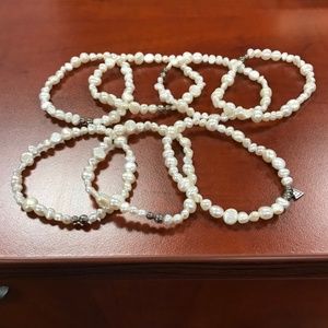 Silpada set of 7 Sterling Pearl Bracelets